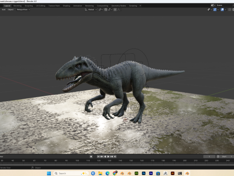Dinosaur PBR 4k rigged 3D Model