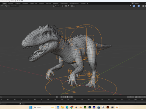 Dinosaur PBR 4k rigged 3D Model