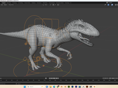 Dinosaur PBR 4k rigged 3D Model