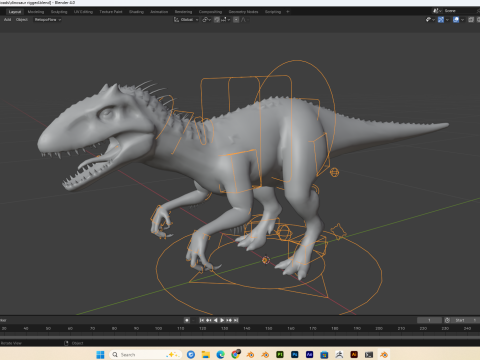 Dinosaur PBR 4k rigged 3D Model