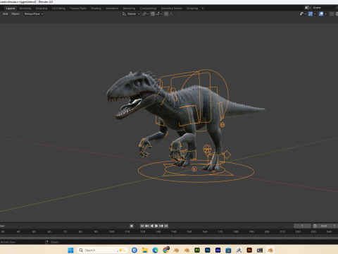 Dinosaur PBR 4k rigged 3D Model