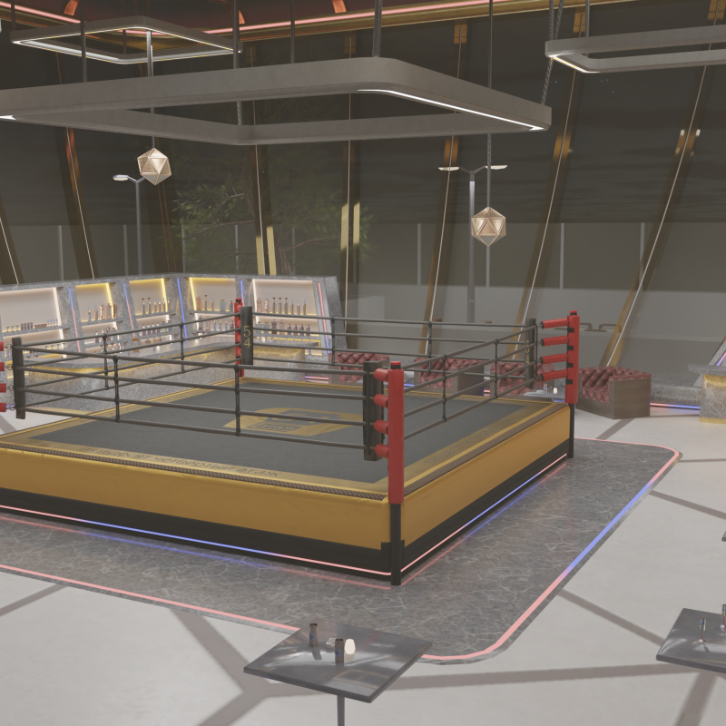 Boxing Room Scene Blender 40 Eevee and Cycles 3Dモデル .c4d .max .obj .3ds .fbx .stl .blend 