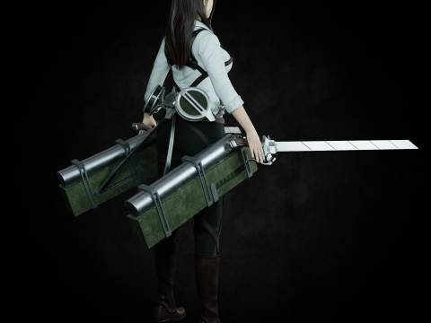 Attack on Titan - Girl PBR 8K Rigged 3Dモデル