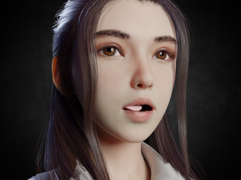 Attack on Titan - Girl PBR 8K Rigged 3Dモデル