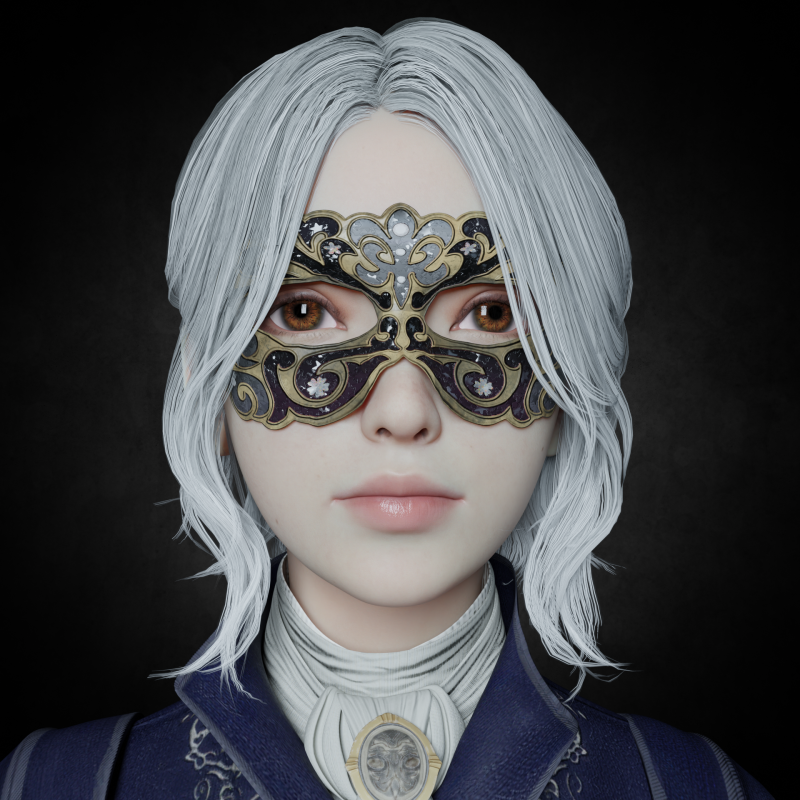 Female-Duchess Elden Ring Fanart PBR 8K Rigged 3D Modell .c4d .max .obj .3ds .fbx .stl .blend