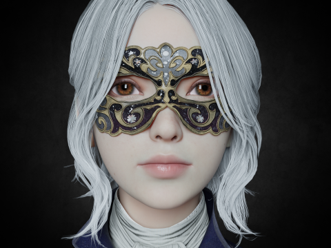 Female-Duchess Elden Ring Fanart PBR 8K Rigged 3D Model
