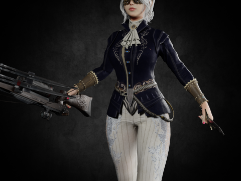 Female-Duchess Elden Ring Fanart PBR 8K Rigged 3D Modell