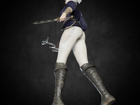 Female-Duchess Elden Ring Fanart PBR 8K Rigged 3D Modell