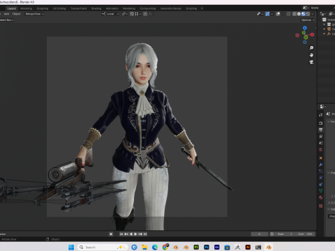 Female-Duchess Elden Ring Fanart PBR 8K Rigged 3D Modell