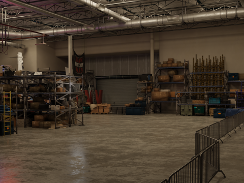 Warehouse scene blender 40 eevee and cycles 3D 模型