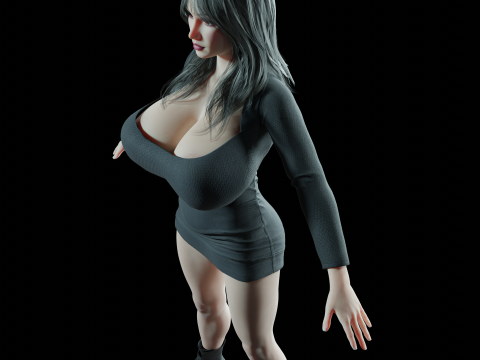 Sexy Women PBR 8K Rigged 3D 3D 模型