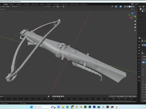 Medieval Crossbow PBR 4K Low-Poly 3D 模型