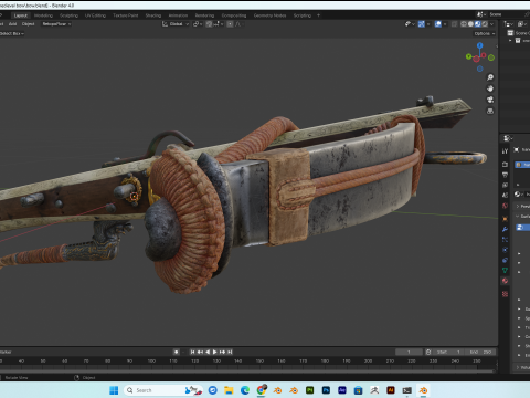 Medieval Crossbow PBR 4K Low-Poly 3D 模型
