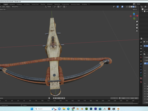 Medieval Crossbow PBR 4K Low-Poly 3D 模型