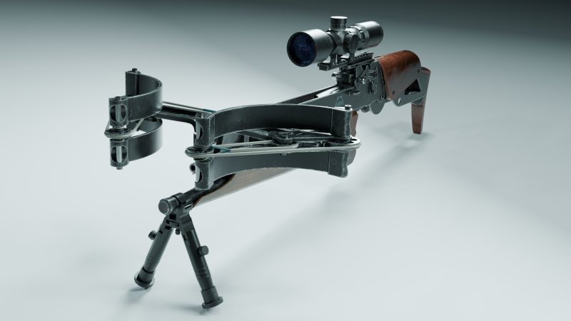 Crossbow PBR 4k highdetails Model 3D .c4d .max .obj .3ds .fbx .stl .blend
