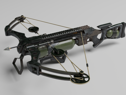 Crossbow PBR 4k highdetails low-poly 3D-Modell