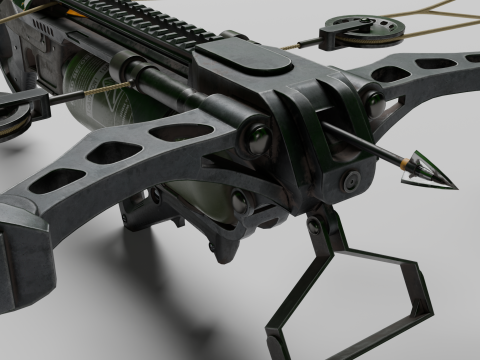 Crossbow PBR 4k highdetails low-poly 3D-Modell