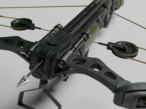 Crossbow PBR 4k highdetails low-poly 3D-Modell