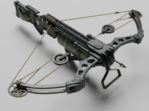 Crossbow PBR 4k highdetails low-poly 3D-Modell