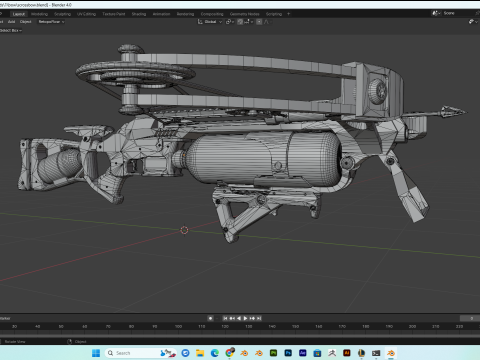 Crossbow PBR 4k highdetails low-poly 3D-Modell