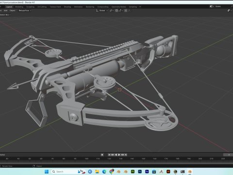 Crossbow PBR 4k highdetails low-poly 3D-Modell