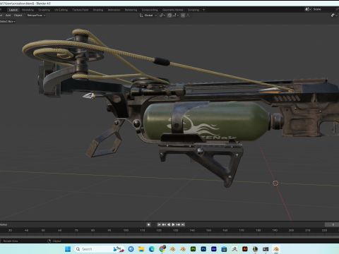 Crossbow PBR 4k highdetails low-poly 3D-Modell