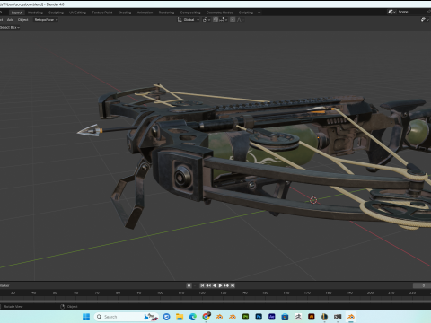 Crossbow PBR 4k highdetails low-poly 3D-Modell