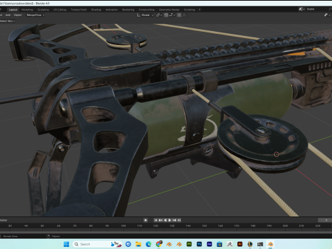 Crossbow PBR 4k highdetails low-poly 3D-Modell