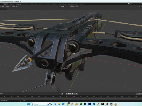 Crossbow PBR 4k highdetails low-poly 3D-Modell