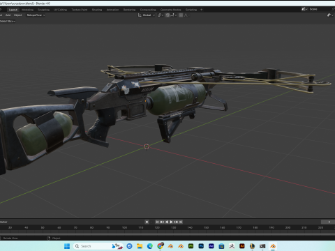 Crossbow PBR 4k highdetails low-poly 3D-Modell