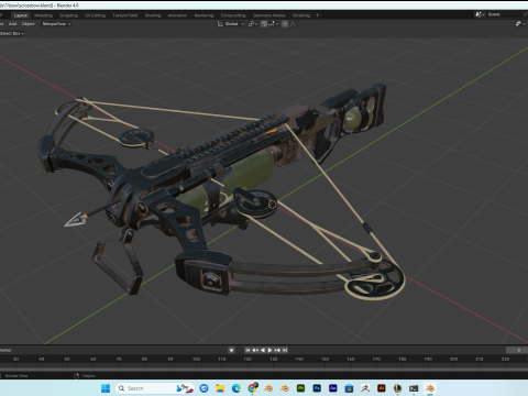 Crossbow PBR 4k highdetails low-poly 3D-Modell