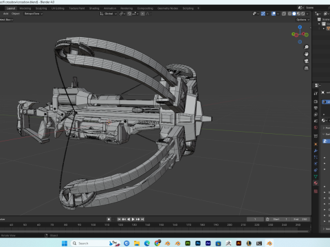 SciFi Crossbow PBR 4K HighDetails 3D 모델