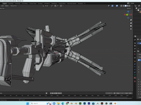 SciFi Crossbow PBR 4K HighDetails 3D 모델