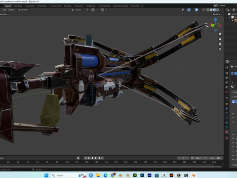 SciFi Crossbow PBR 4K HighDetails 3D 모델