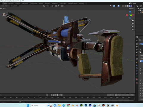 SciFi Crossbow PBR 4K HighDetails 3D 모델