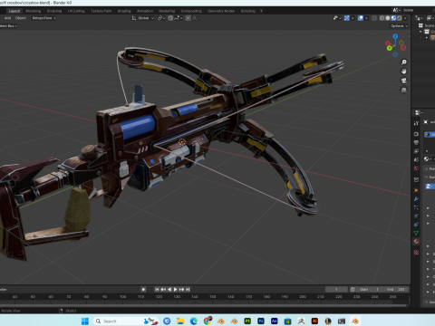 SciFi Crossbow PBR 4K HighDetails 3D 모델