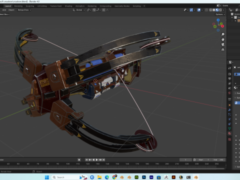 SciFi Crossbow PBR 4K HighDetails 3D 모델