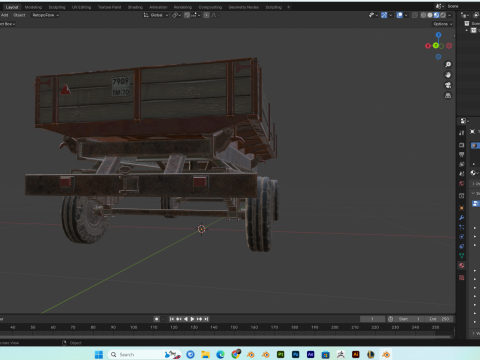Realistic Old Trailer PBR 4K Low-Poly Modelo 3D