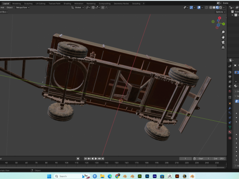 Realistic Old Trailer PBR 4K Low-Poly Modelo 3D