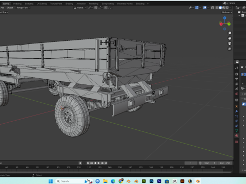 Realistic Old Trailer PBR 4K Low-Poly Modelo 3D