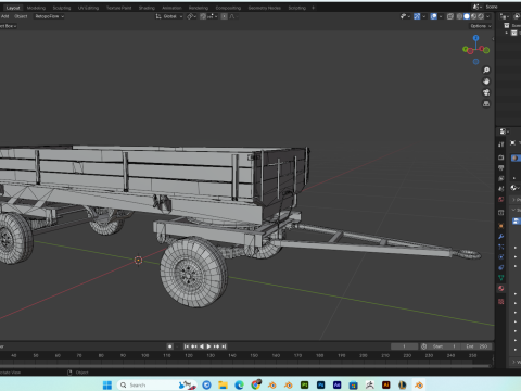 Realistic Old Trailer PBR 4K Low-Poly Modelo 3D
