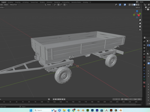 Realistic Old Trailer PBR 4K Low-Poly Modelo 3D