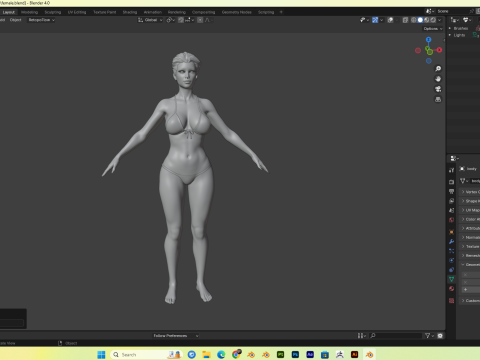 Bikini Women PBR 8k Low-Poly 3D Model