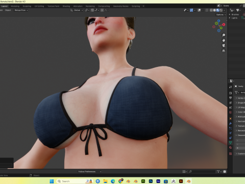 Bikini Women PBR 8k Low-Poly 3D Model