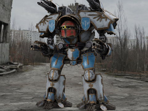 Warhammer robot PBR 4k highdetails Model 3D