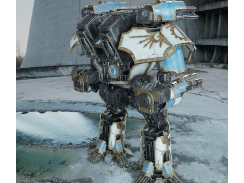 Warhammer robot PBR 4k highdetails Model 3D