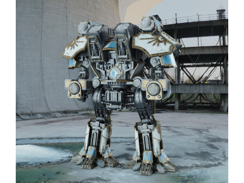 Warhammer robot PBR 4k highdetails Model 3D