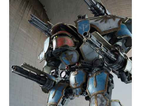 Warhammer robot PBR 4k highdetails Model 3D