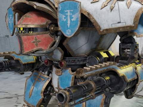 Warhammer robot PBR 4k highdetails Model 3D