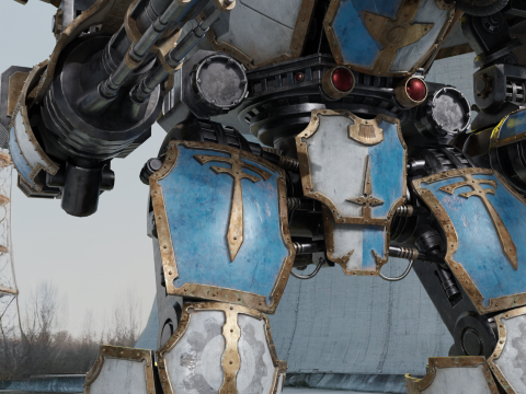 Warhammer robot PBR 4k highdetails Model 3D
